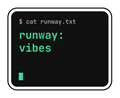 runway: vibes die-cut vinyl sticker