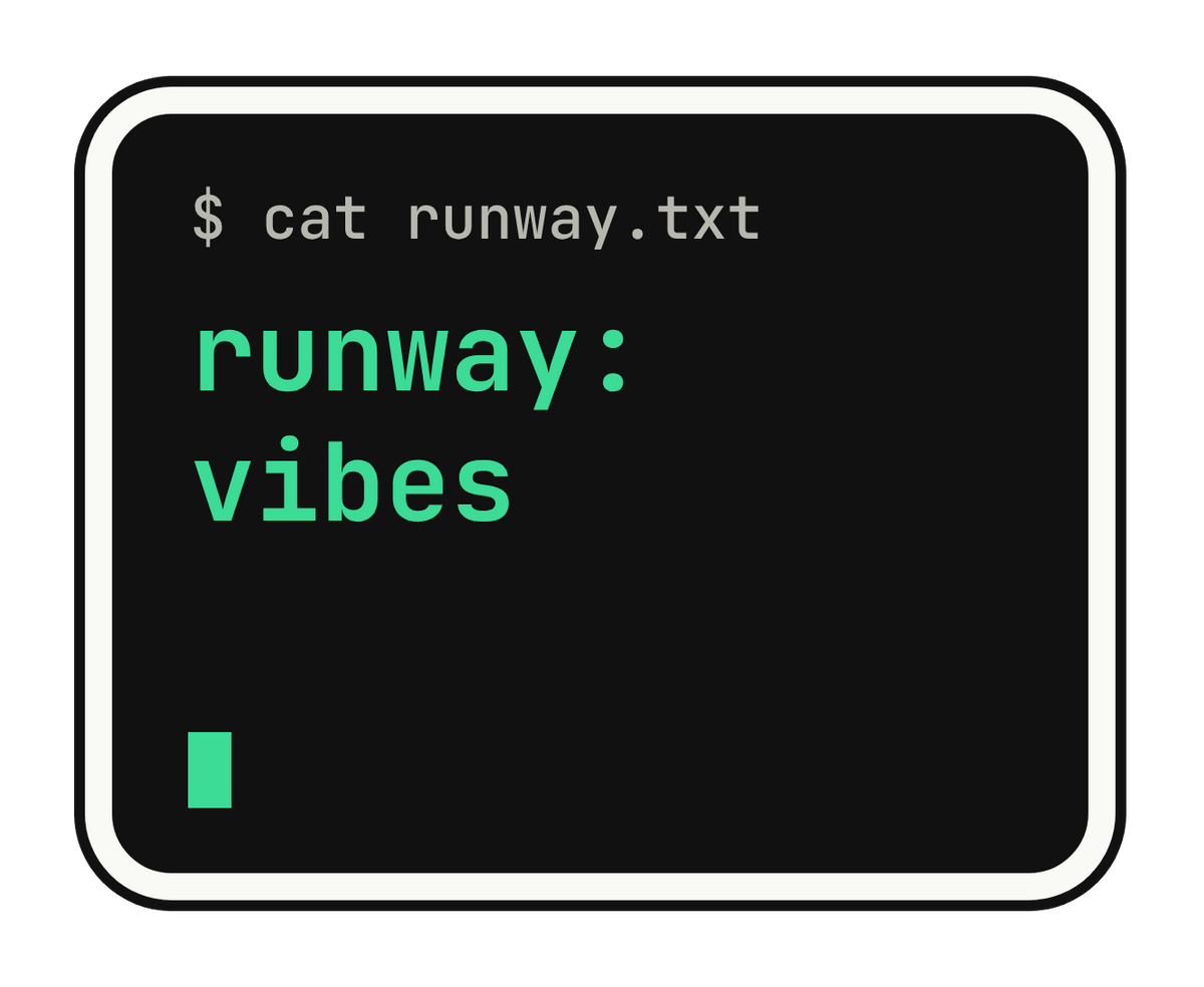 runway: vibes die-cut vinyl sticker