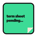 term sheet pending… die-cut vinyl sticker