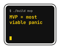 MVP = most viable panic die-cut vinyl sticker