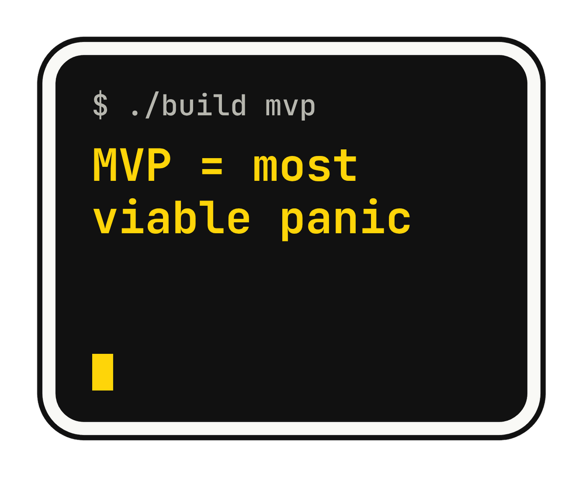 MVP = most viable panic die-cut vinyl sticker