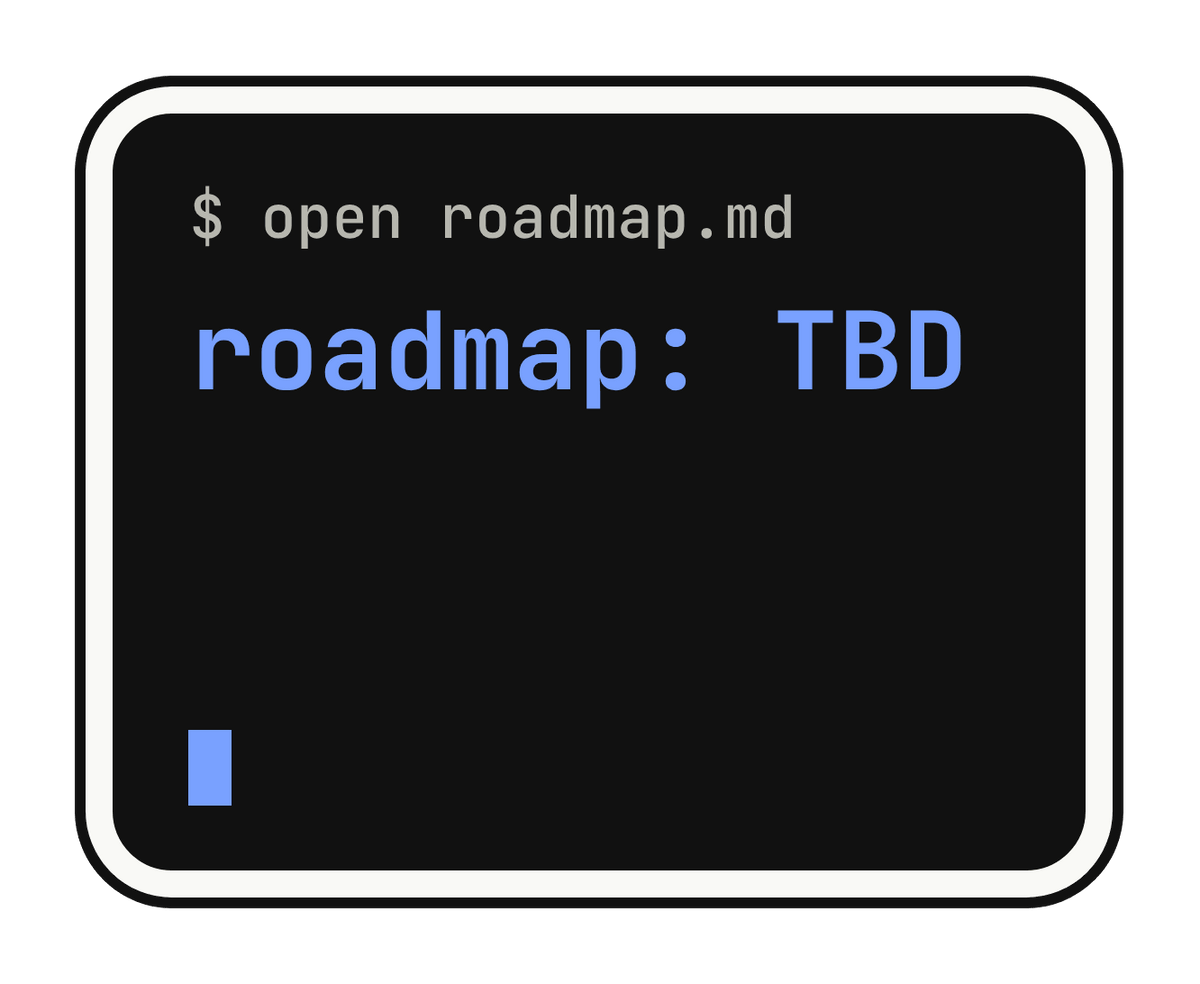 roadmap: TBD die-cut vinyl sticker