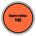 burn rate: YES die-cut vinyl sticker