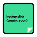 hockey stick (coming soon) die-cut vinyl sticker