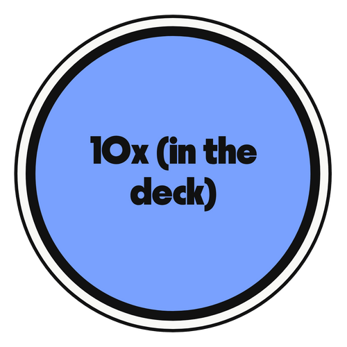10x (in the deck) die-cut vinyl sticker