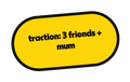 traction: 3 friends + mum die-cut vinyl sticker