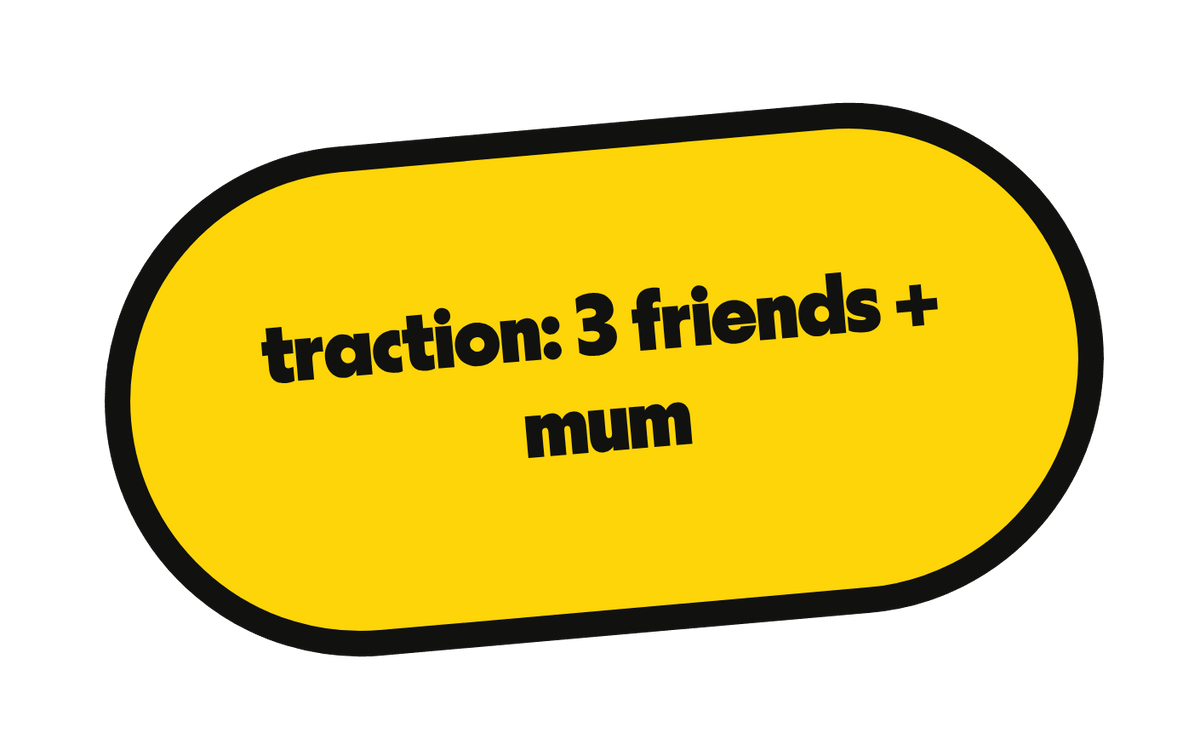 traction: 3 friends + mum die-cut vinyl sticker