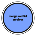 merge conflict survivor die-cut vinyl sticker
