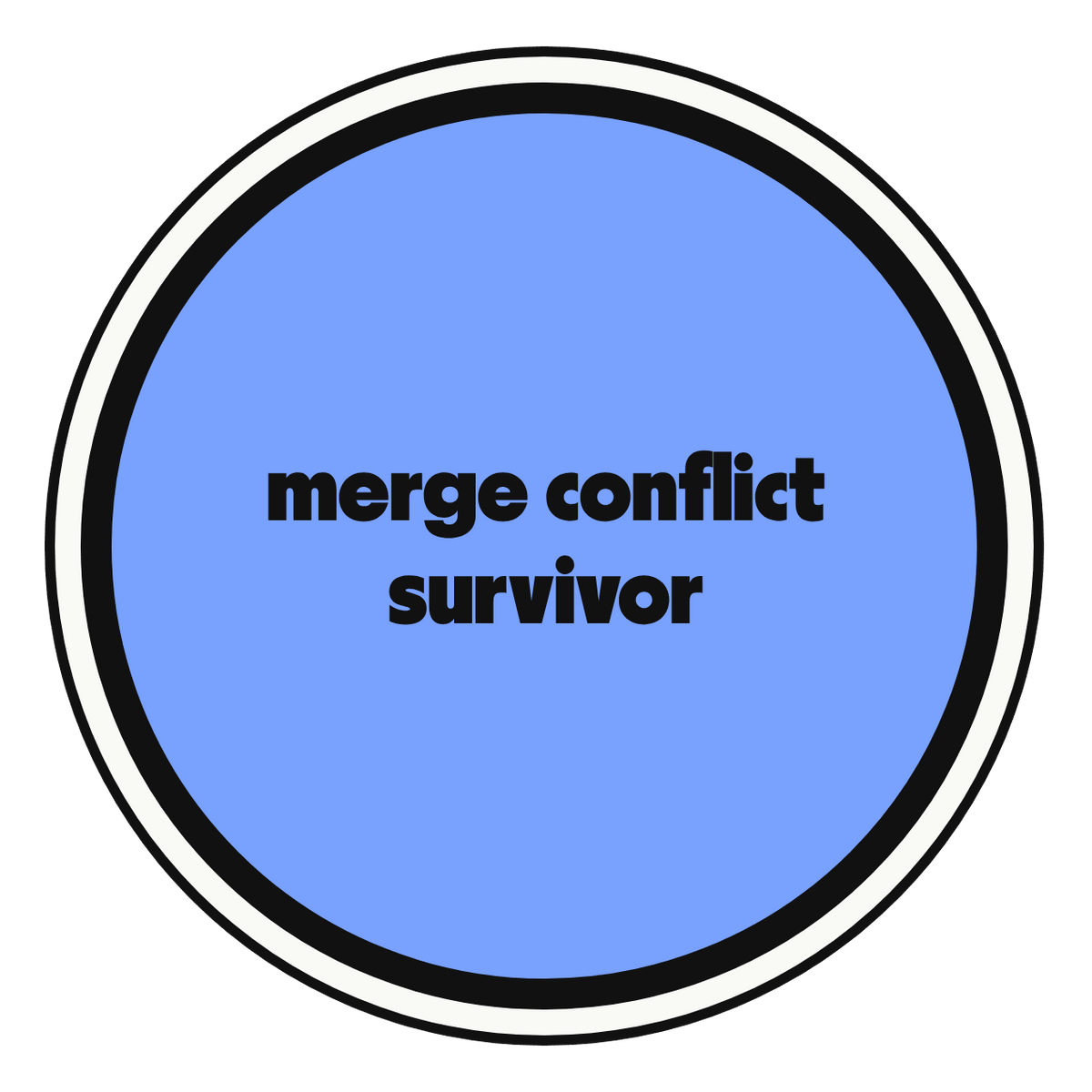 merge conflict survivor die-cut vinyl sticker