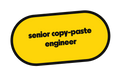 senior copy-paste engineer die-cut vinyl sticker