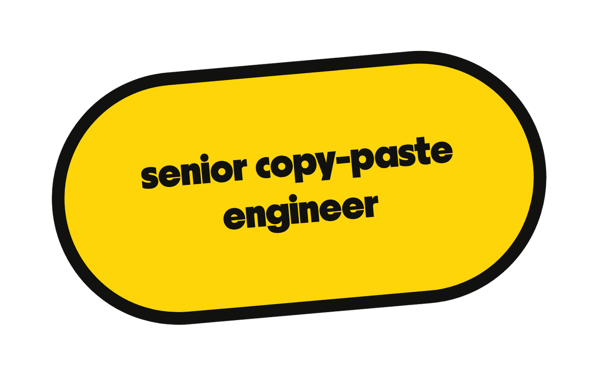senior copy-paste engineer die-cut vinyl sticker
