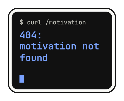 404: motivation not found die-cut vinyl sticker