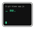 $ git blame app.js … me. die-cut vinyl sticker