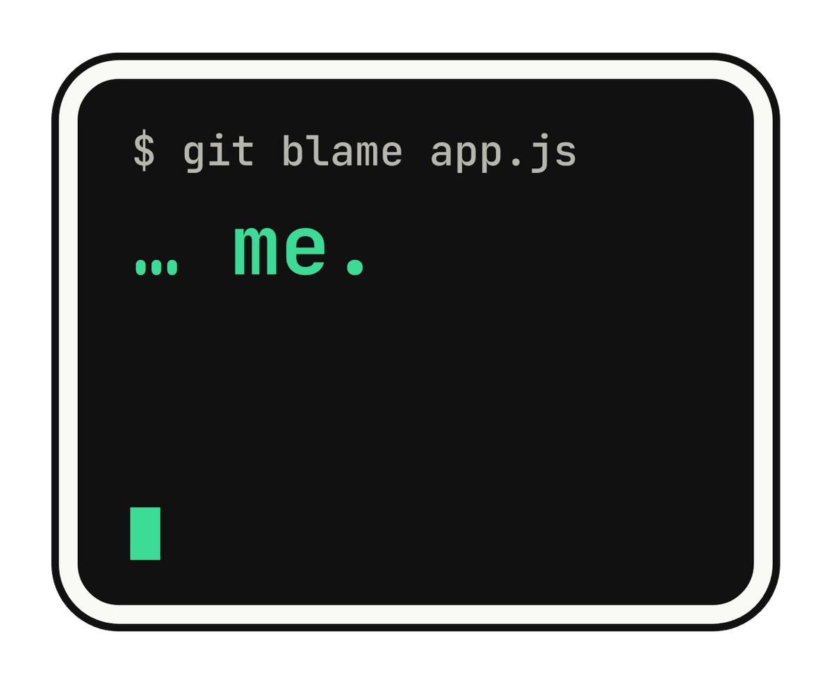 $ git blame app.js … me. die-cut vinyl sticker