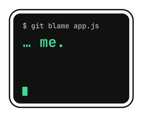 $ git blame app.js … me. die-cut vinyl sticker