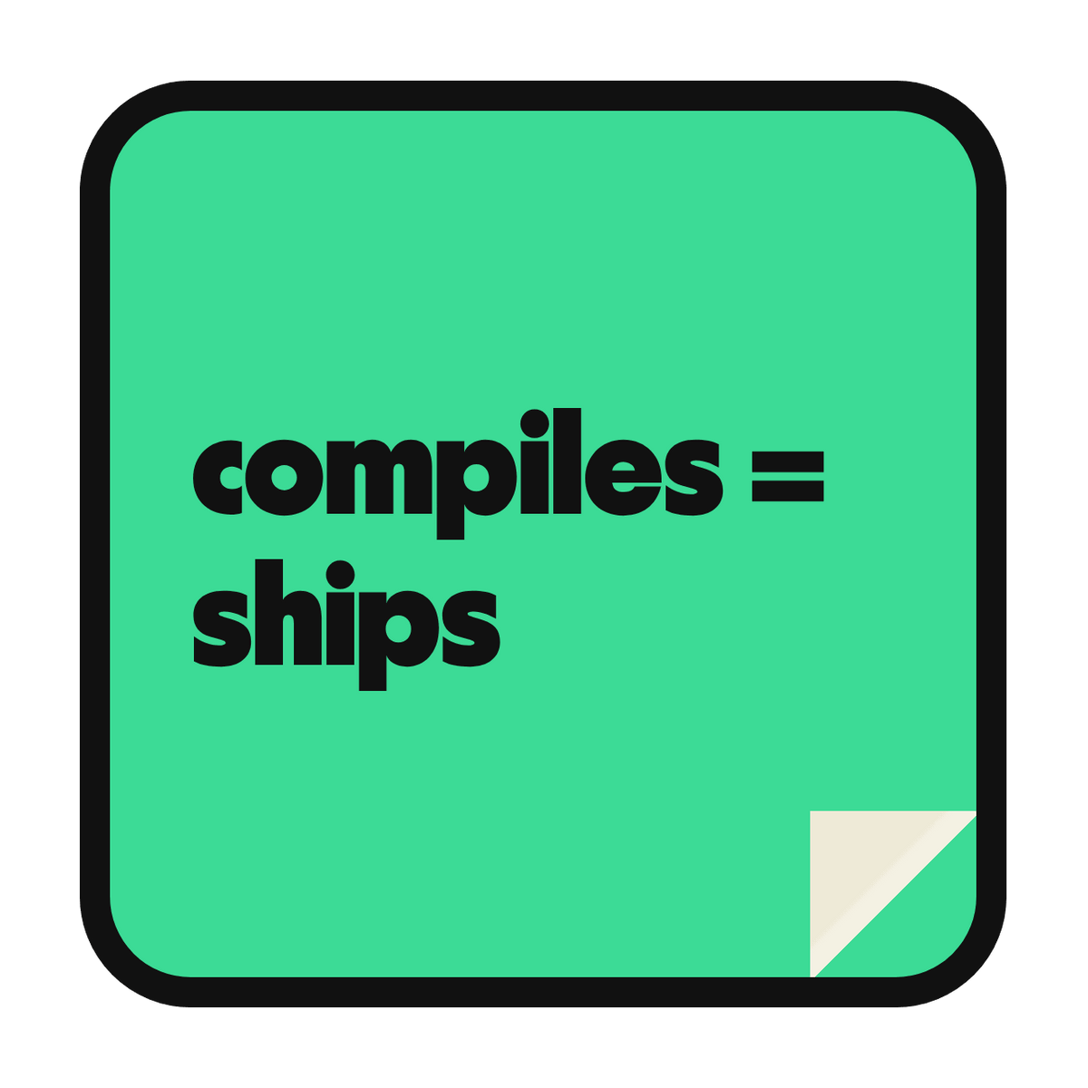 compiles = ships die-cut vinyl sticker