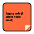 legacy code (I wrote it last week) die-cut vinyl sticker