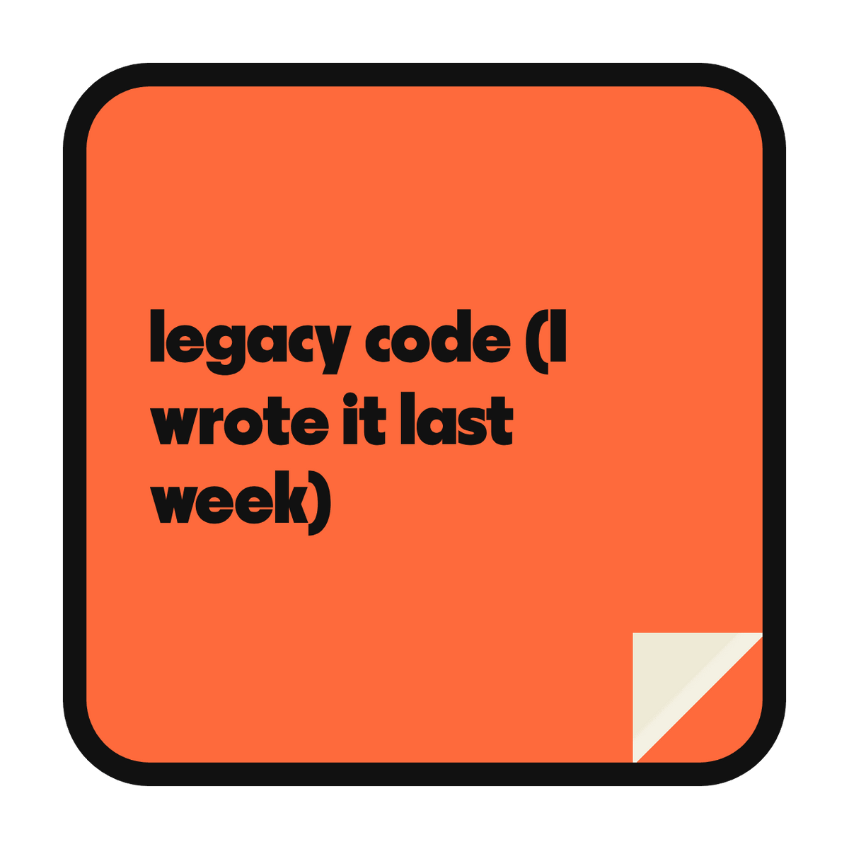 legacy code (I wrote it last week) die-cut vinyl sticker