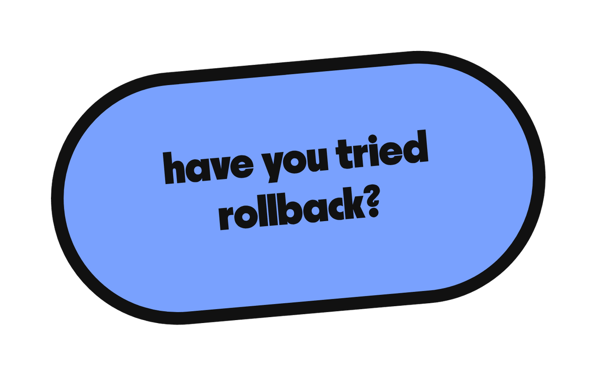 have you tried rollback? die-cut vinyl sticker