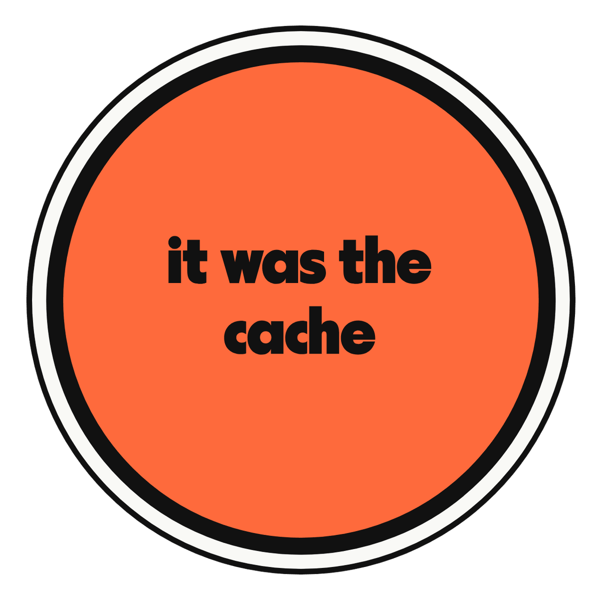 it was the cache die-cut vinyl sticker