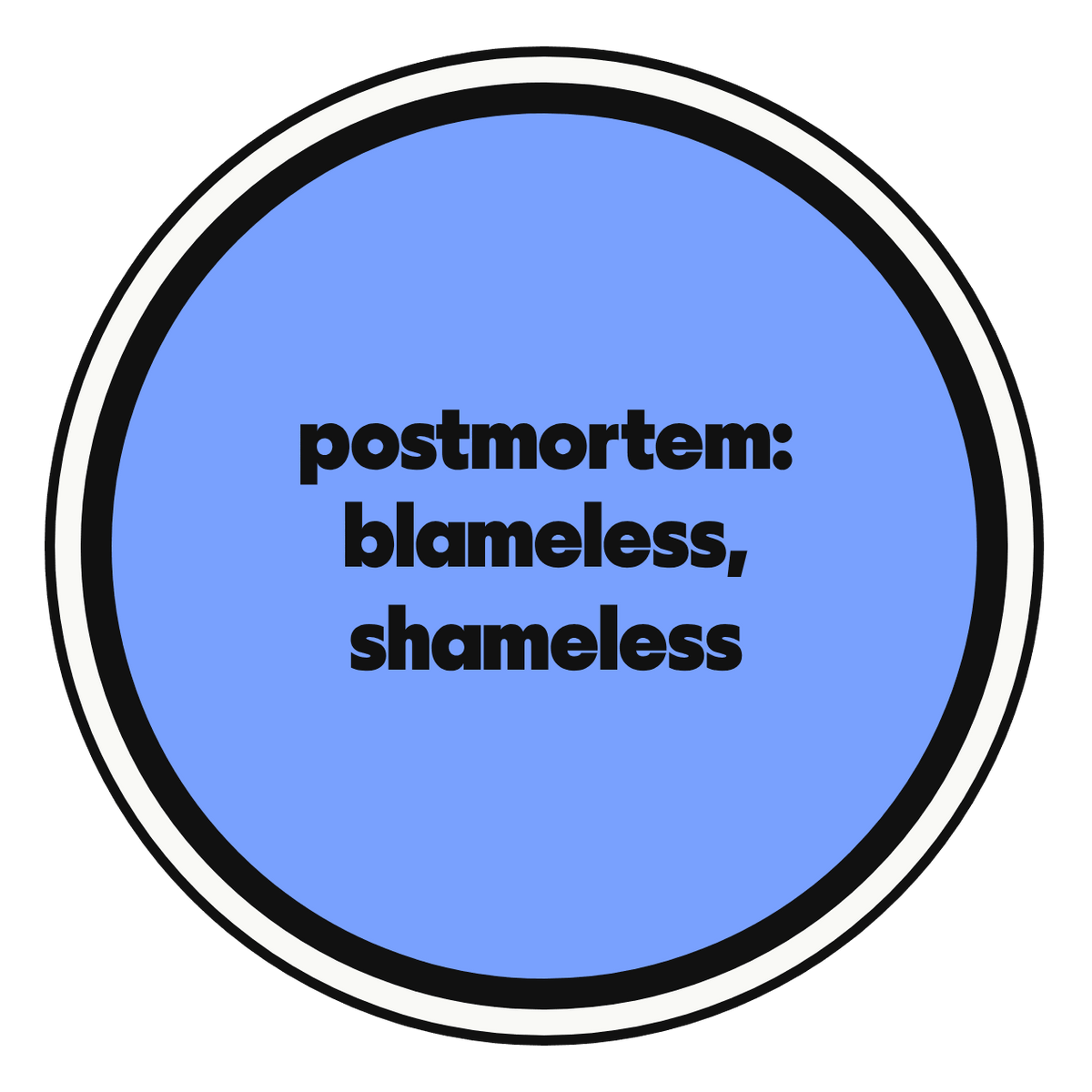 postmortem: blameless, shameless die-cut vinyl sticker