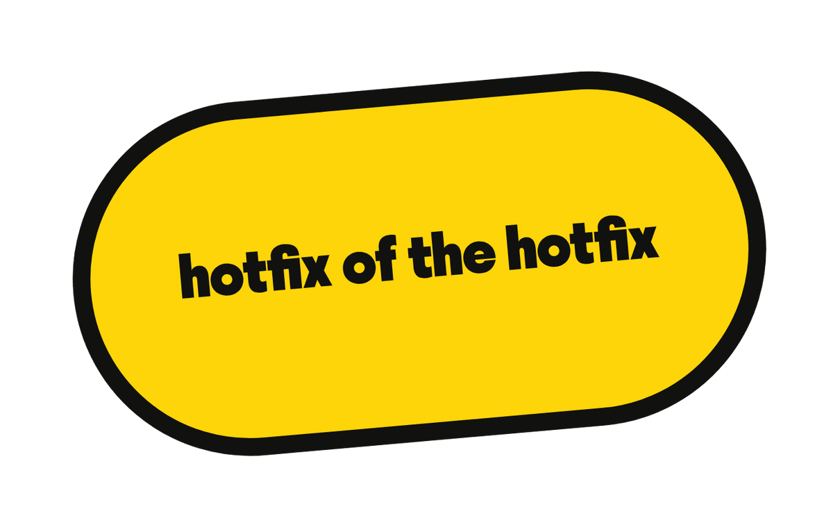 hotfix of the hotfix die-cut vinyl sticker
