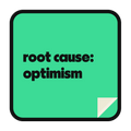 root cause: optimism die-cut vinyl sticker