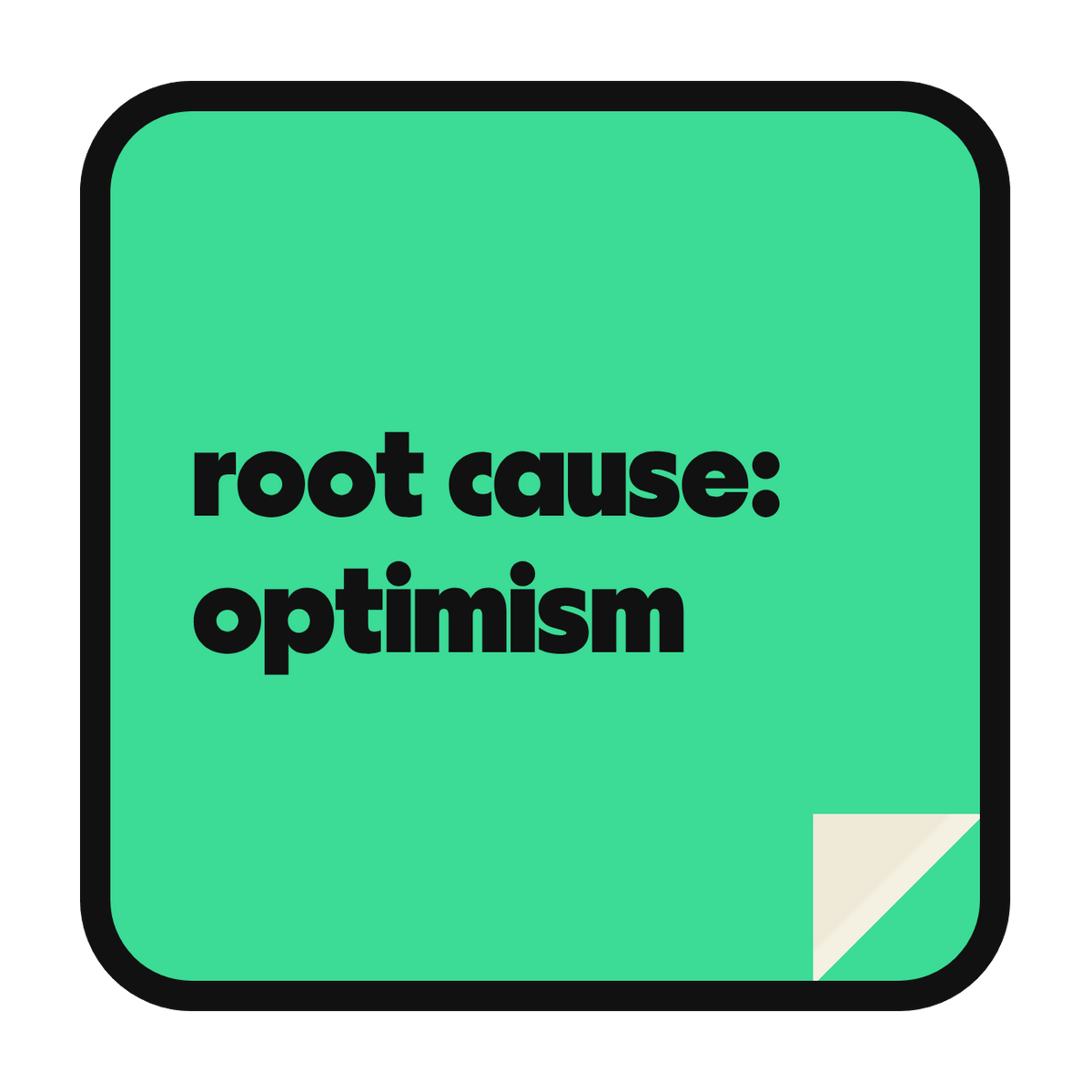 root cause: optimism die-cut vinyl sticker