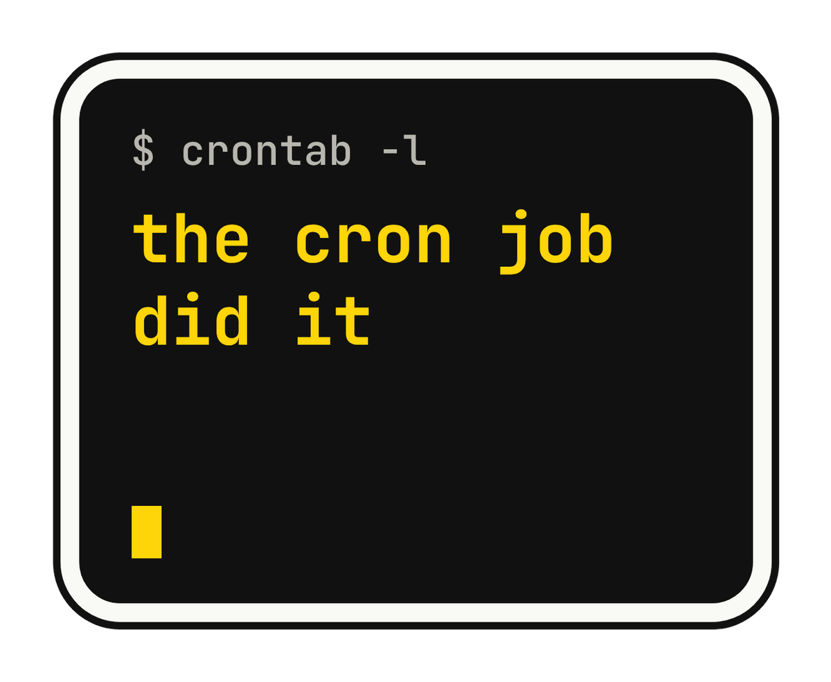 the cron job did it die-cut vinyl sticker