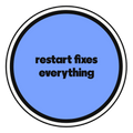 restart fixes everything die-cut vinyl sticker