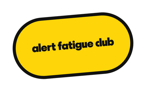 alert fatigue club die-cut vinyl sticker