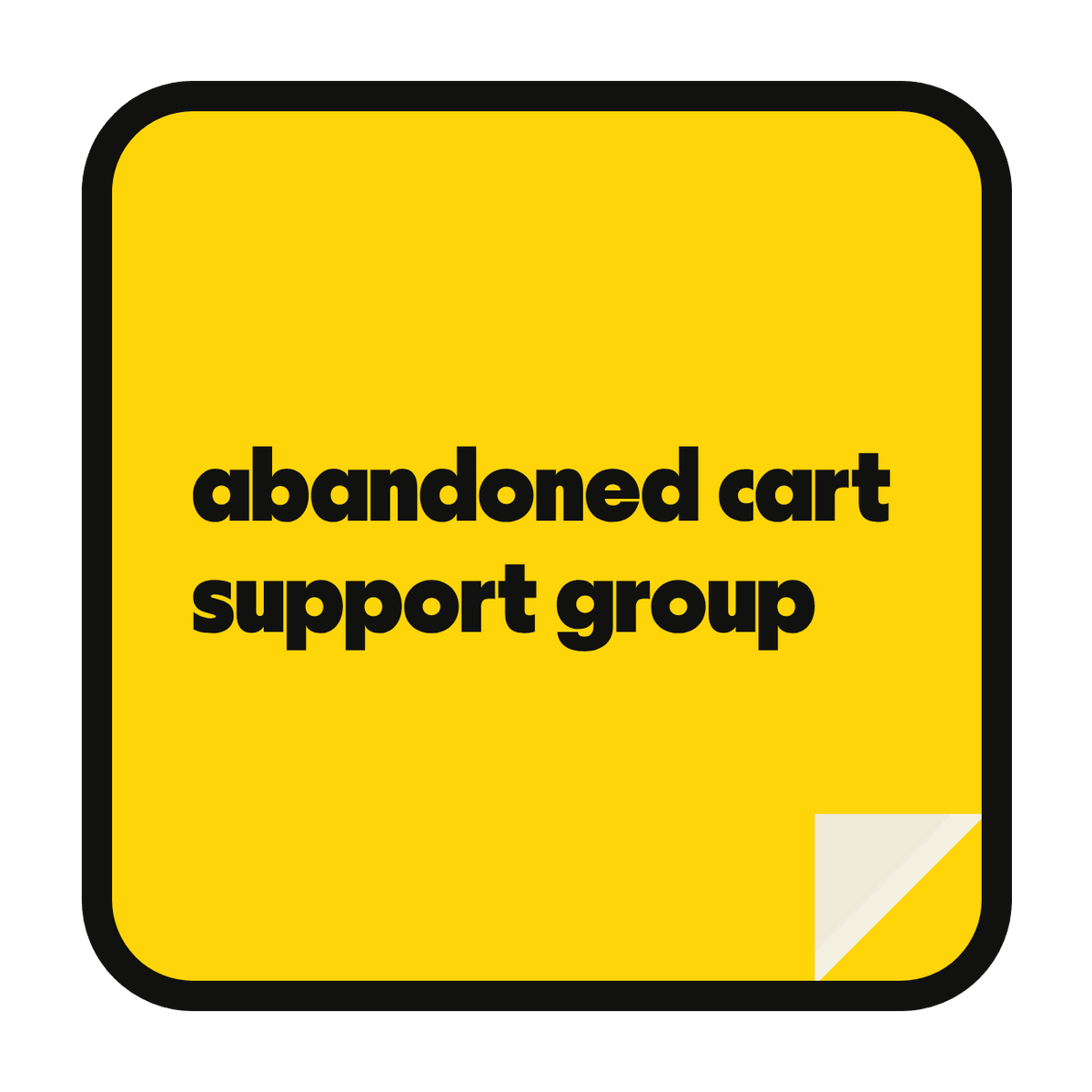 abandoned cart support group die-cut vinyl sticker