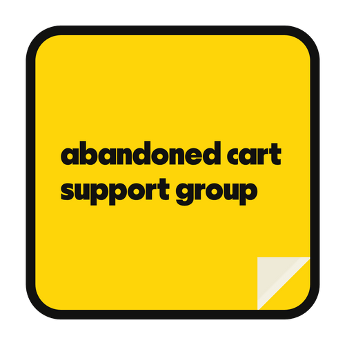 abandoned cart support group die-cut vinyl sticker