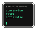 conversion rate: optimistic die-cut vinyl sticker