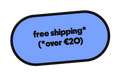 free shipping* (*over €20) die-cut vinyl sticker