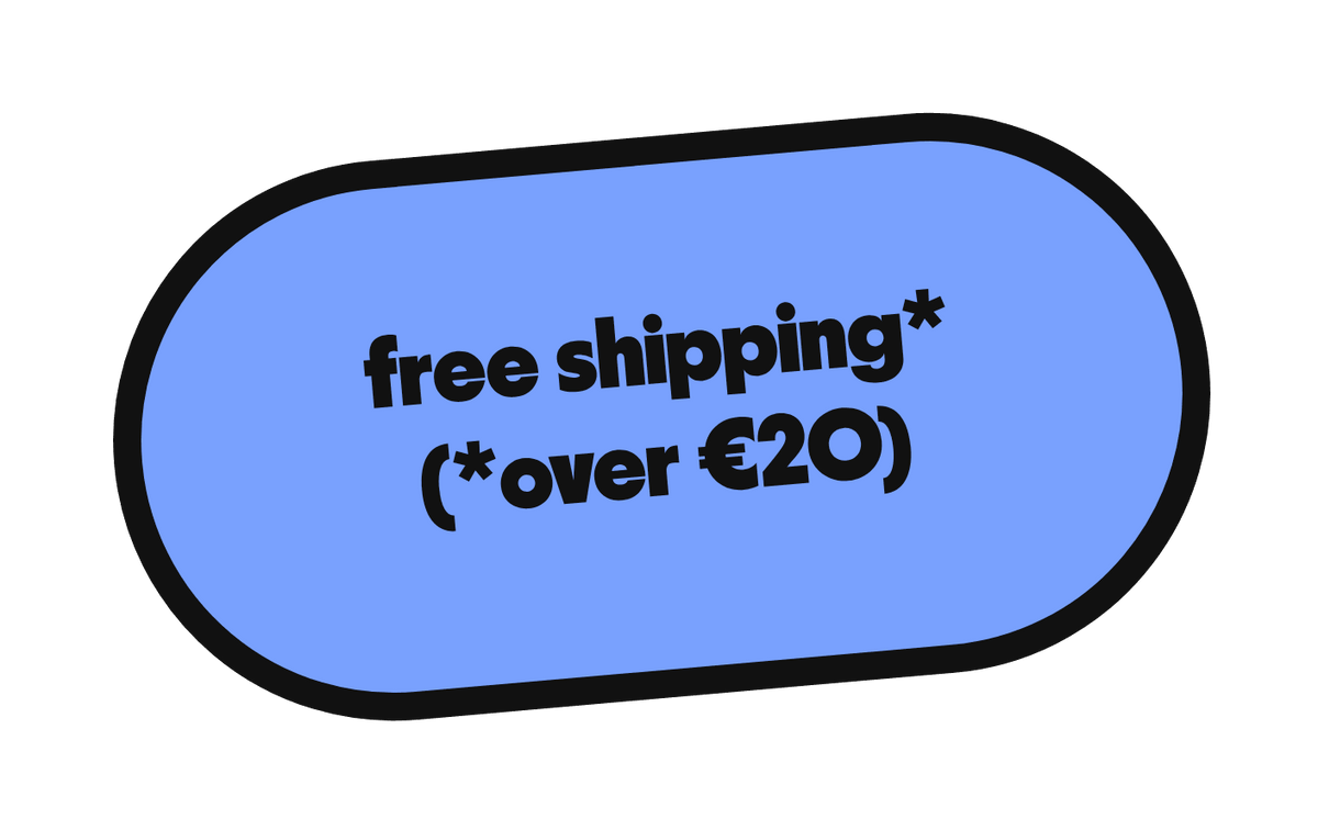 free shipping* (*over €20) die-cut vinyl sticker