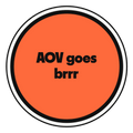 AOV goes brrr die-cut vinyl sticker