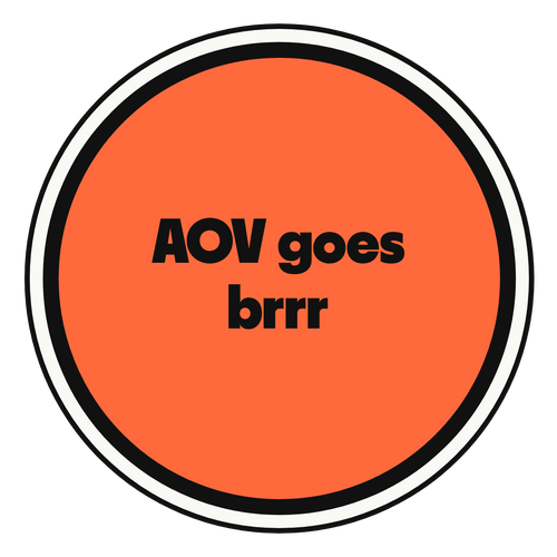 AOV goes brrr die-cut vinyl sticker