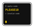 $ apply-code PLEASE10 ✗ invalid code die-cut vinyl sticker