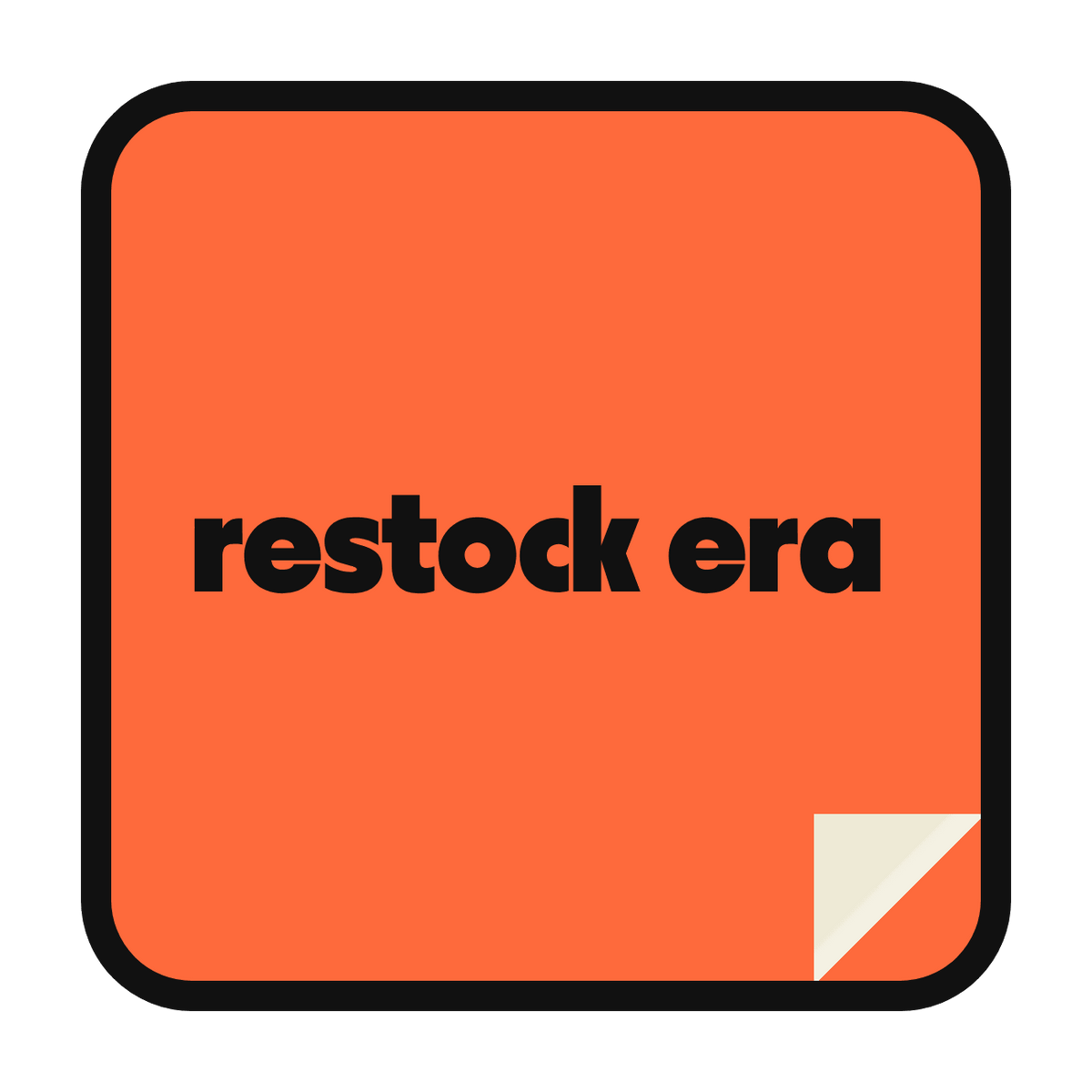 restock era die-cut vinyl sticker