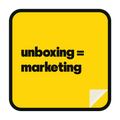 unboxing = marketing die-cut vinyl sticker