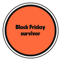 Black Friday survivor die-cut vinyl sticker