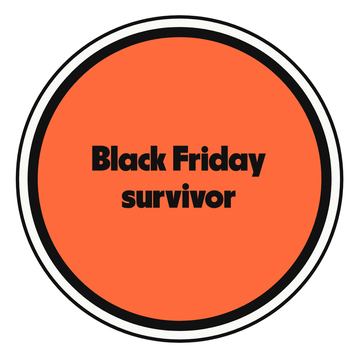 Black Friday survivor die-cut vinyl sticker