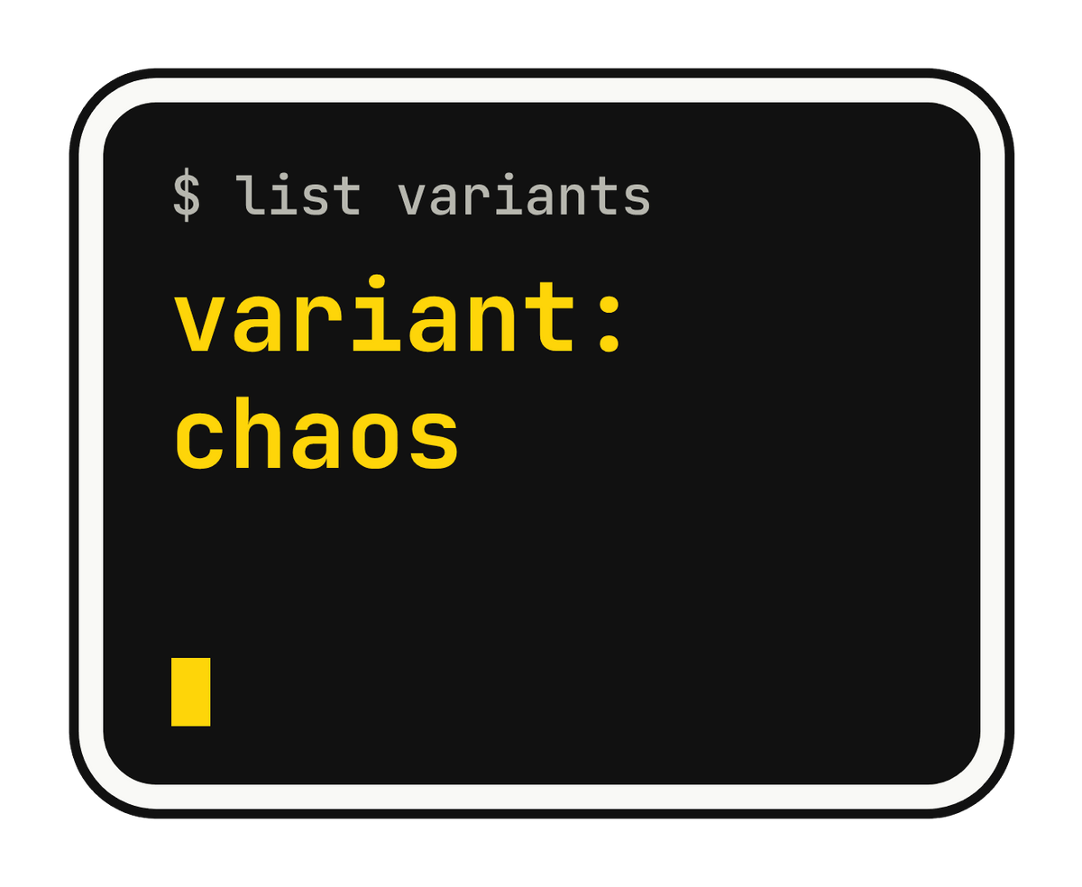 variant: chaos die-cut vinyl sticker