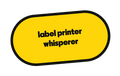 label printer whisperer die-cut vinyl sticker