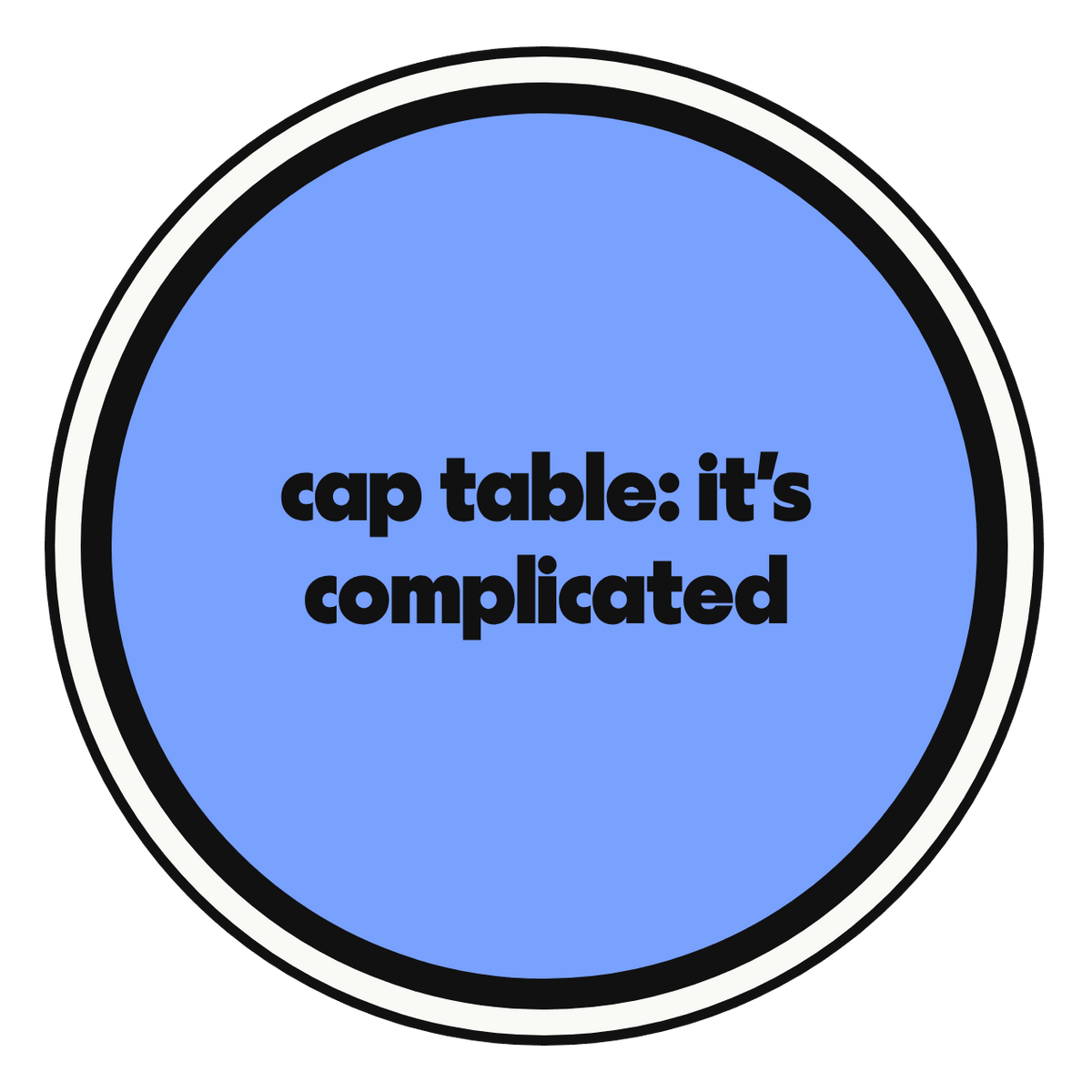 cap table: it's complicated die-cut vinyl sticker