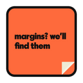 margins? we'll find them die-cut vinyl sticker