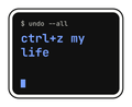 ctrl+z my life die-cut vinyl sticker