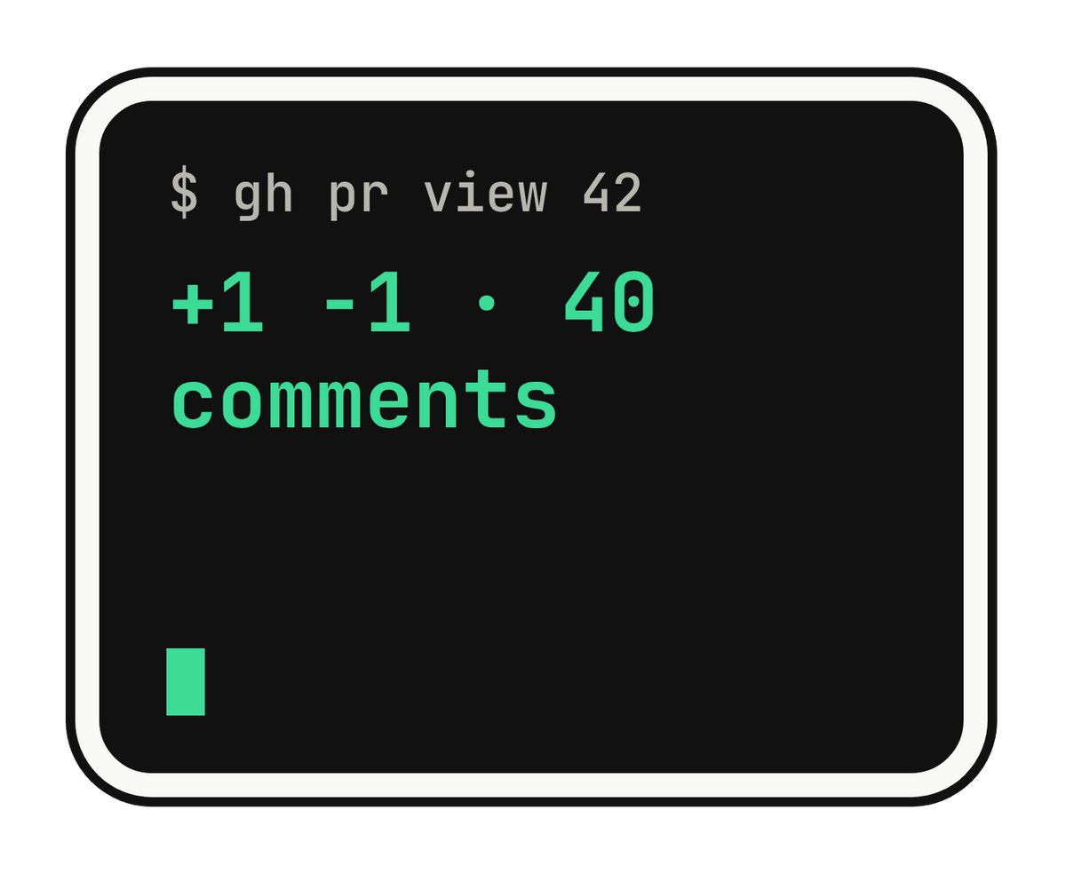 $ gh pr view 42 +1 −1 · 40 comments die-cut vinyl sticker
