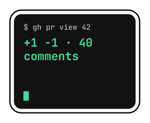 $ gh pr view 42 +1 −1 · 40 comments die-cut vinyl sticker